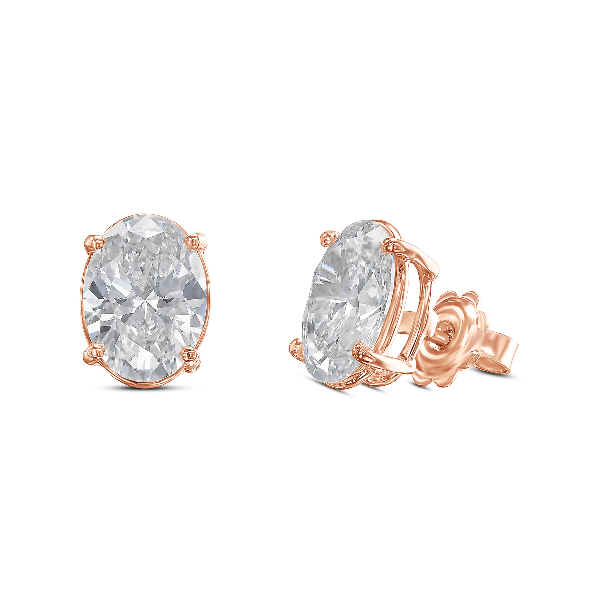 744: White Gold 14K VIR-3-EVVS2-Oval-LG