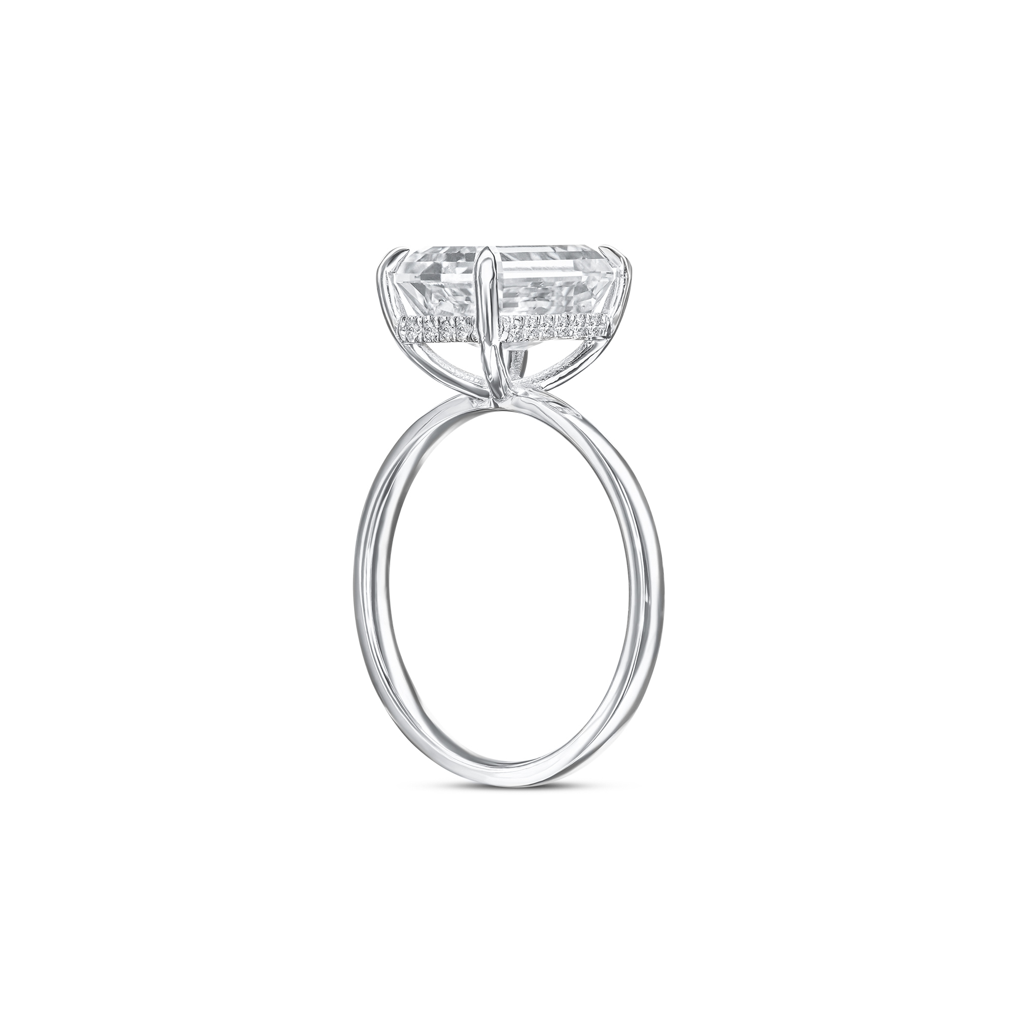 758: White Gold 18K VIR-4-EVVS2-EMR-LG SS_FVS_ROUND