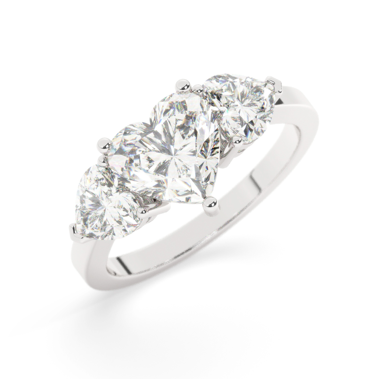 638A (656): White Gold 14K V2EVVS2HRT SS_FVS_HEART