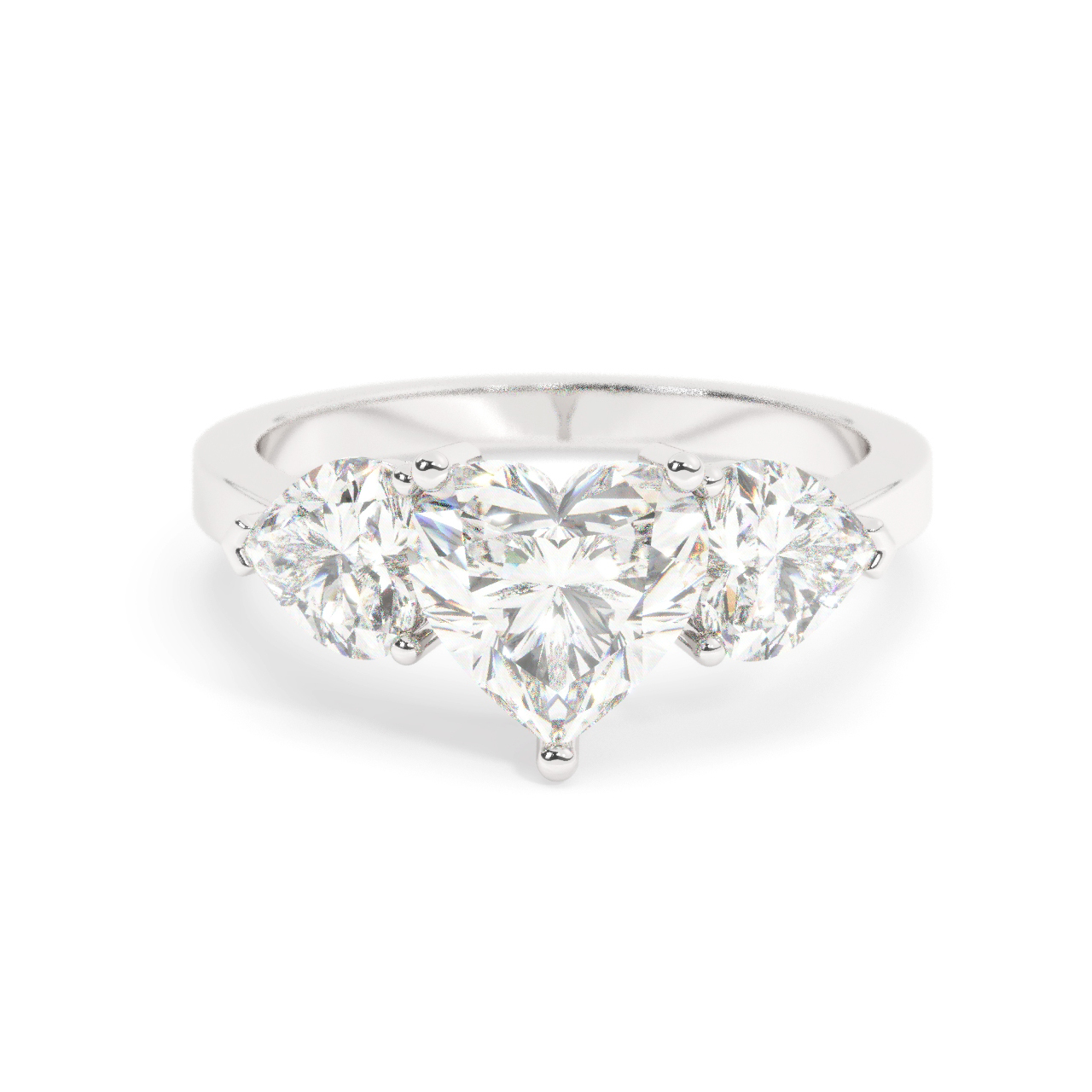 638A (656): White Gold 14K V2EVVS2HRT SS_FVS_HEART