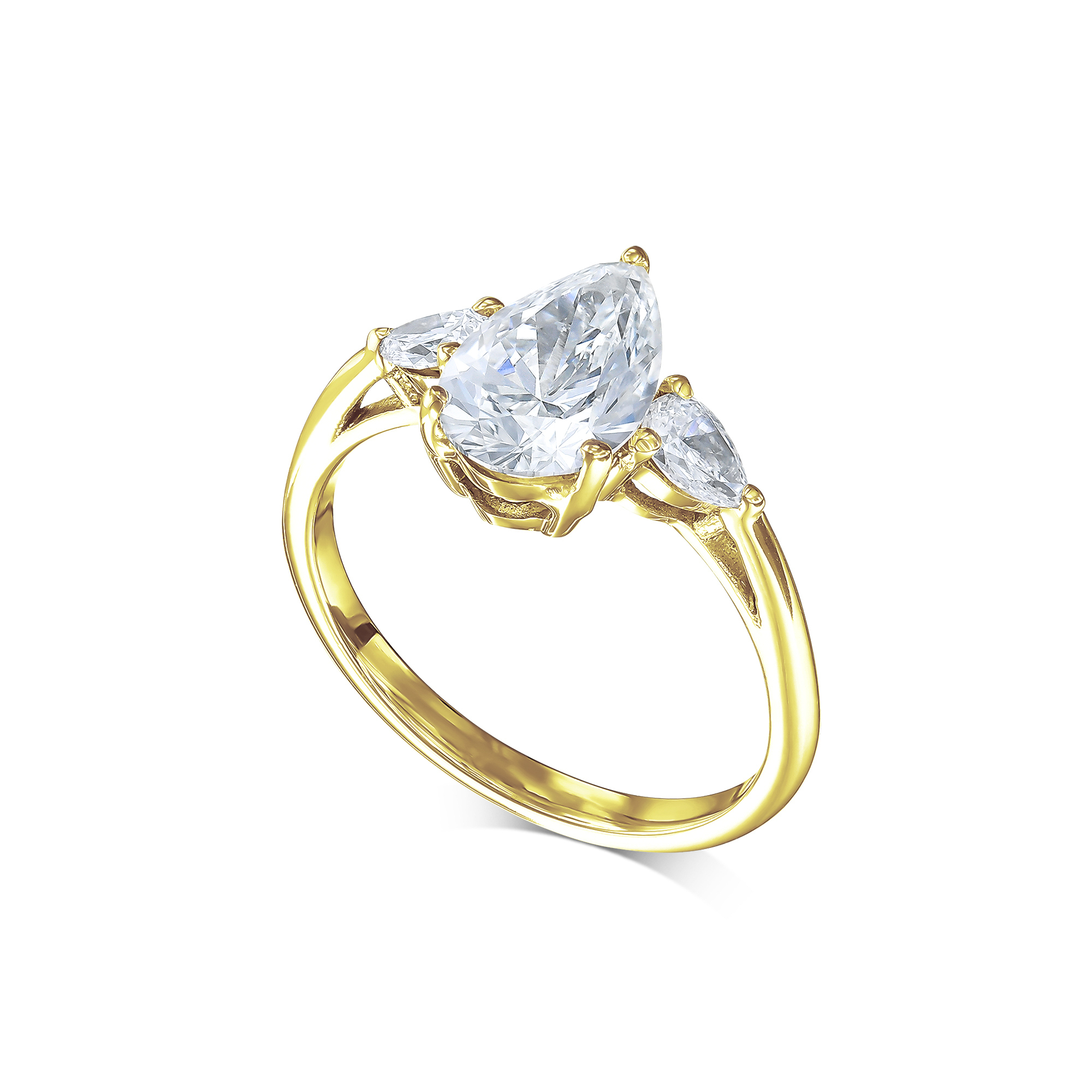 601: White Gold 14K V2EVVS2PE SS_FVS_PEARS