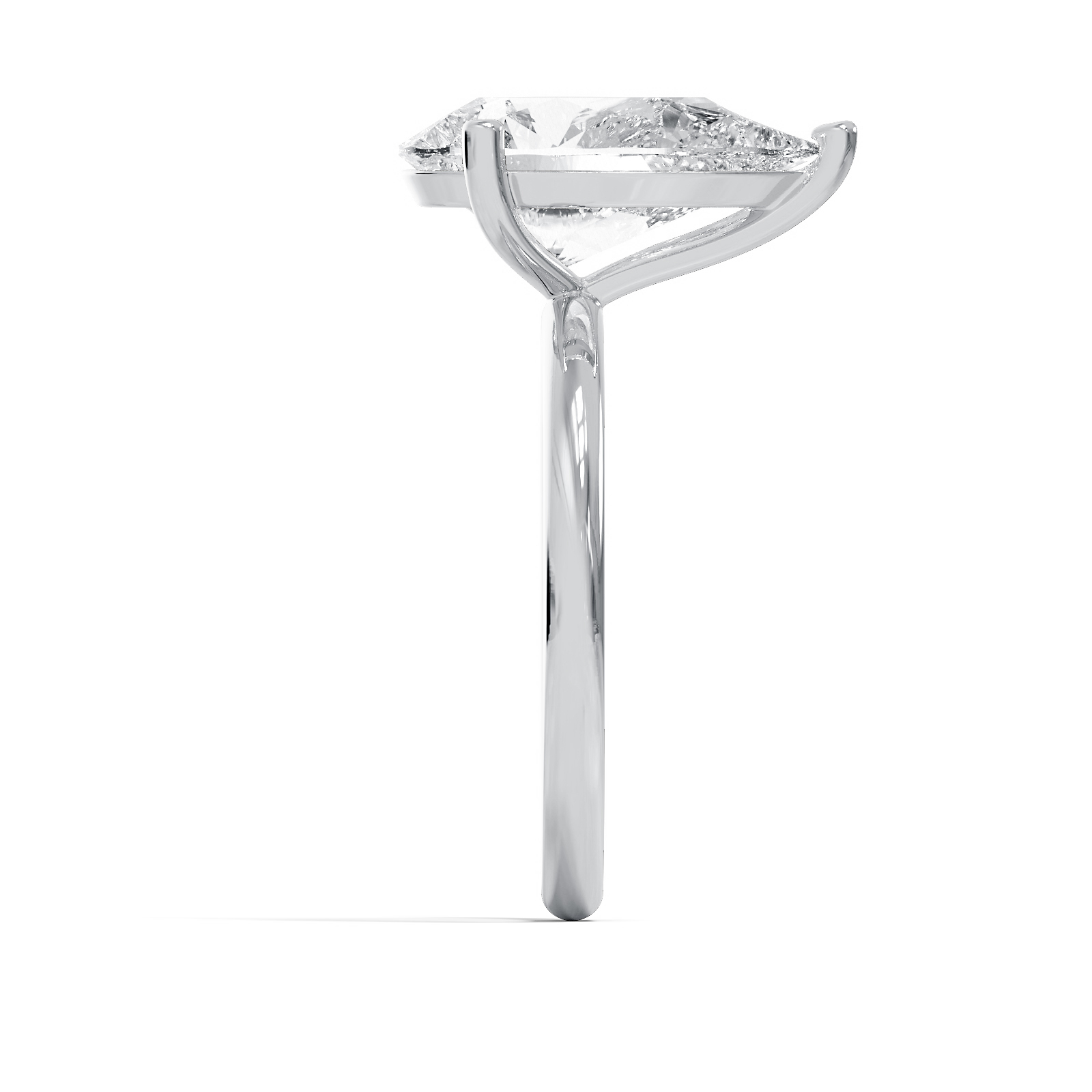 736: White Gold 14K VIR-2-FVS1-PEAR-LG