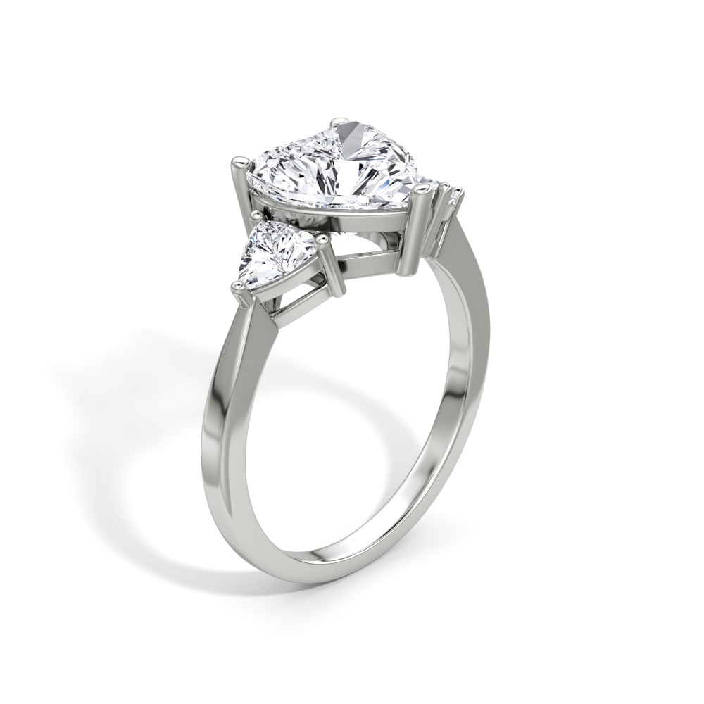 638B: White Gold 14K V3FVVS2HRT SS_FVS_HEART