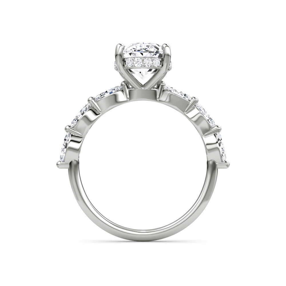 768: White Gold 14K V2DIFOV SS_FVS_ROUND_MARQUISE