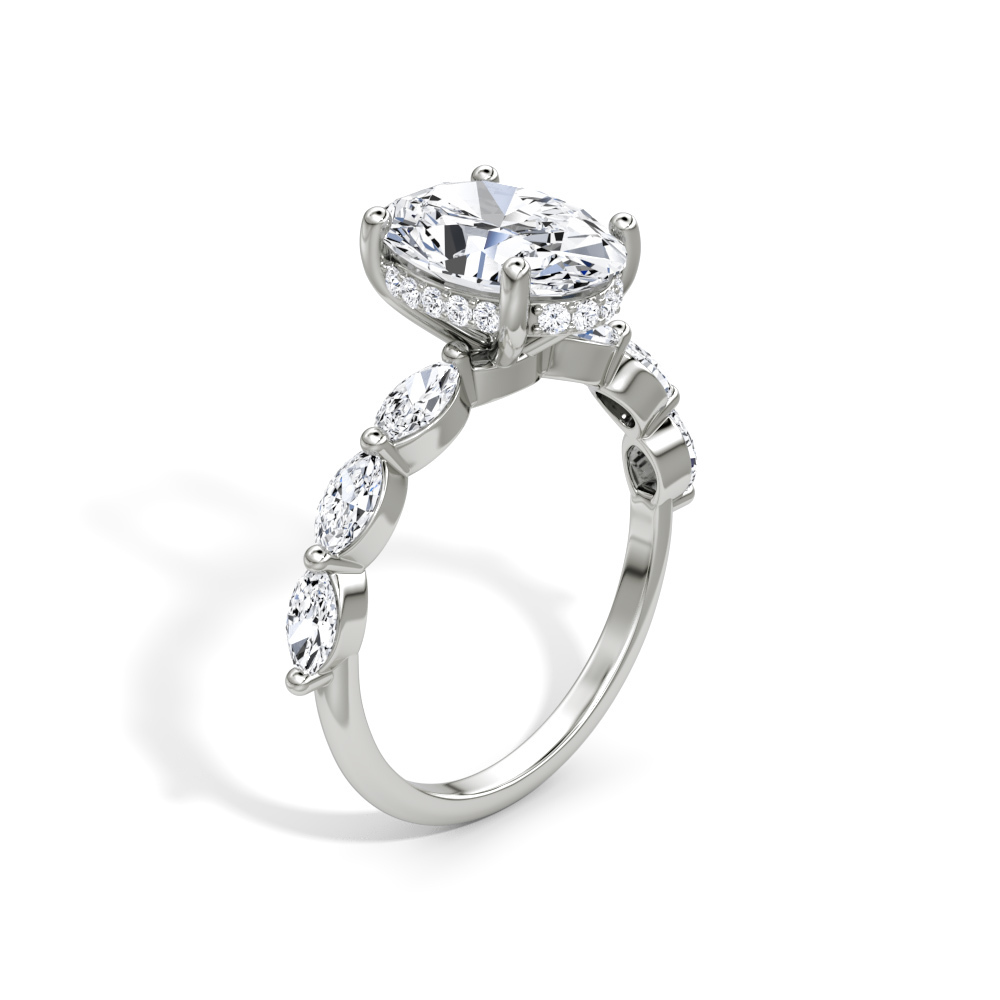 768: White Gold 14K V2DIFOV SS_FVS_ROUND_MARQUISE