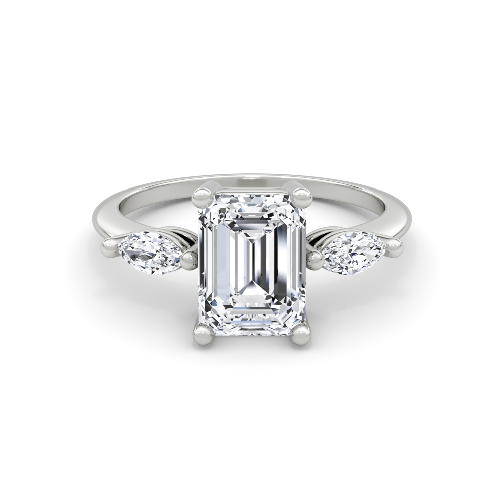 697B: White Gold 14K VIR-4-EVS1-EMR-LG SS_FVS_MARQUISE