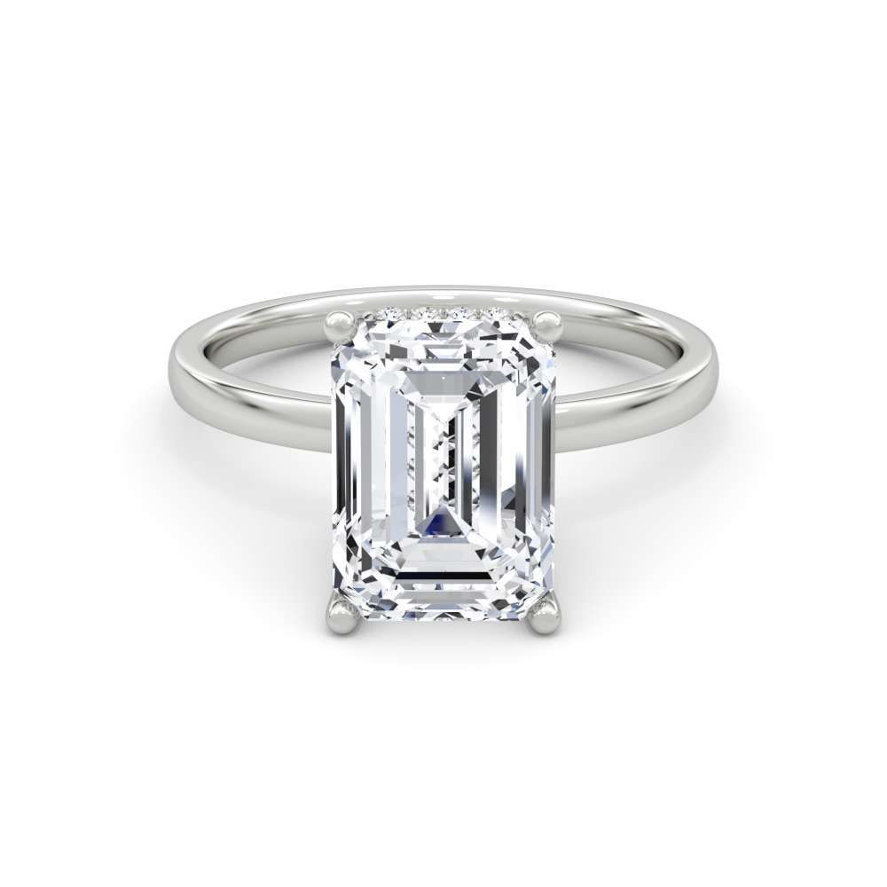 756: White Gold 14K VIR-3-EVS1-EMR-LG SS_FVS_ROUND