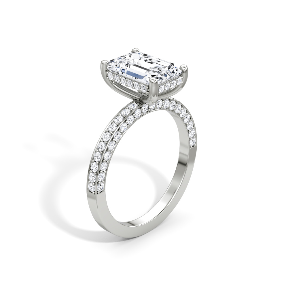 769: White Gold 14K V4DVVS2EMR SS_FVS_ROUND