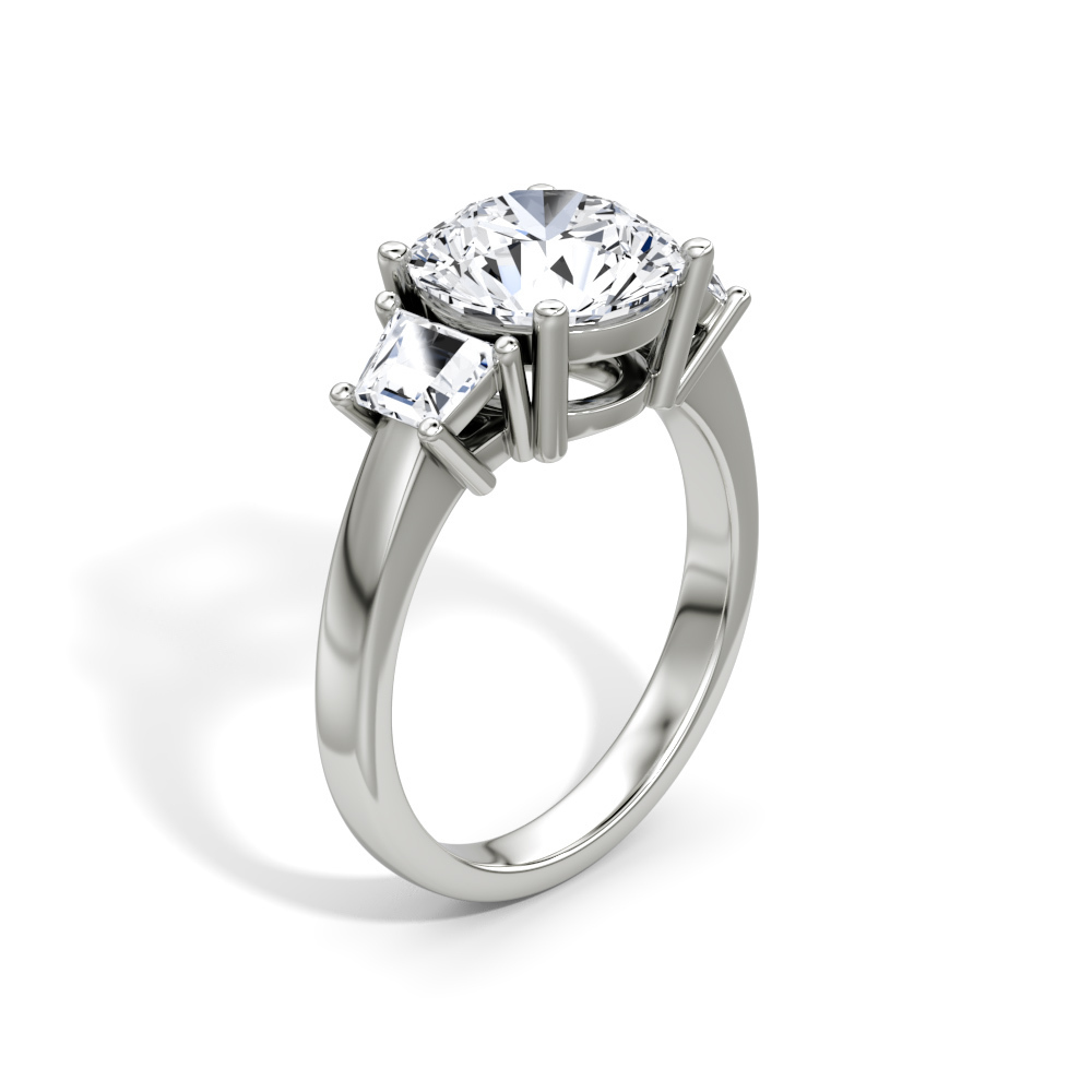 571B: White Gold 14K RGFE-4.29-DVVS1-RD-GIA SS_FVS2_TRPZ