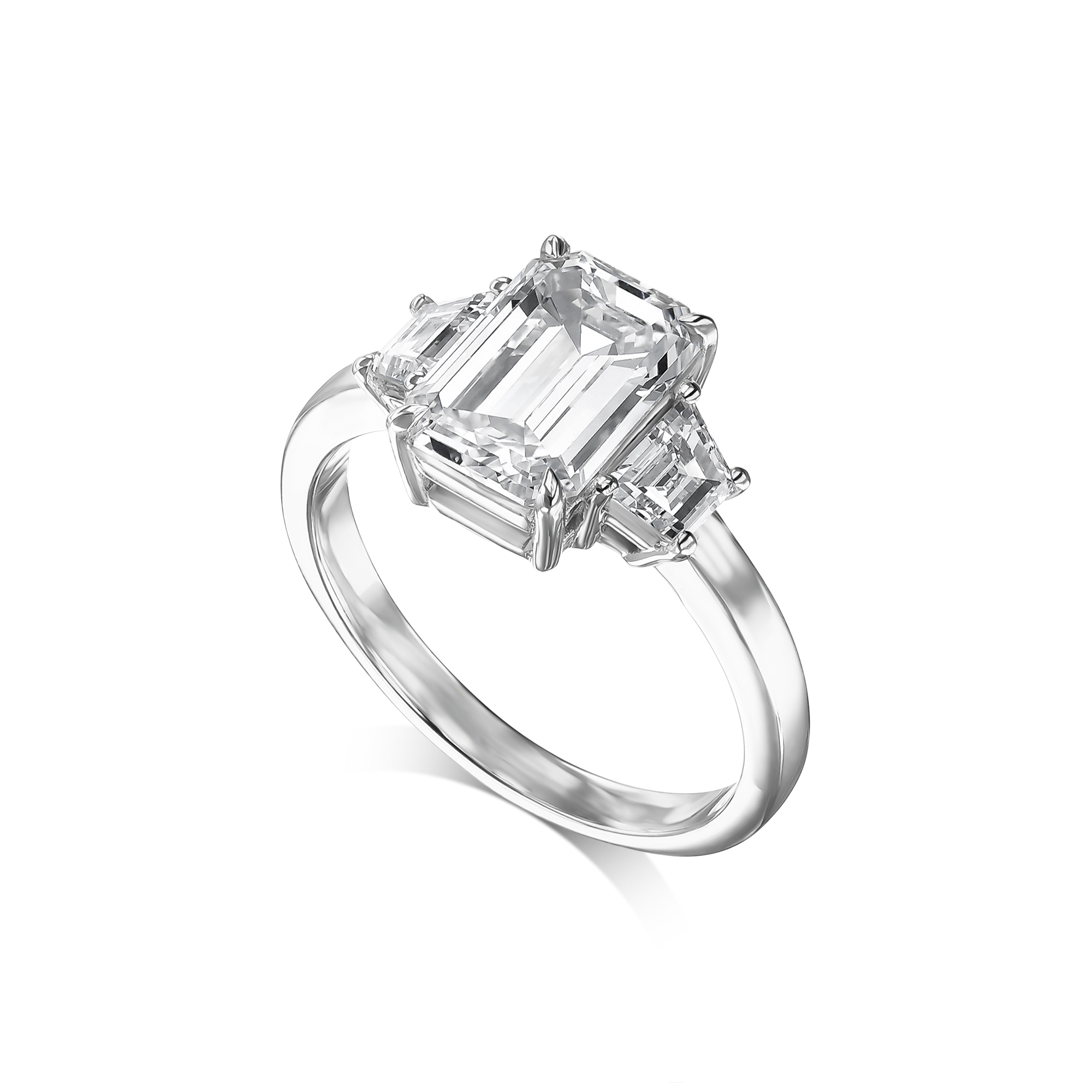 558: White Gold 14K VIR-3-EVVS2-EMR-LG SS_FVS2_TRPZ