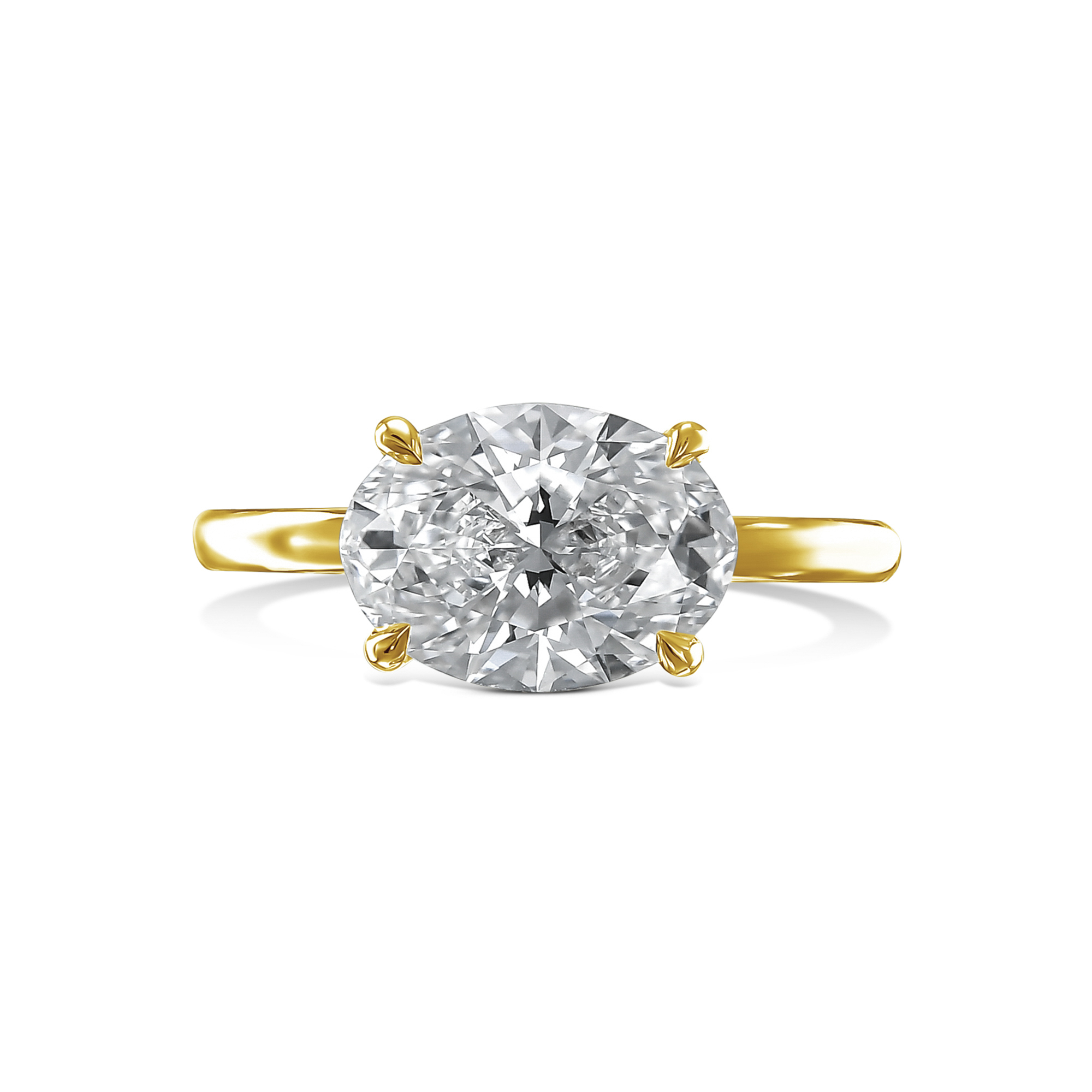 715: White Gold 14K VIR-3-EVVS2-Oval-LG