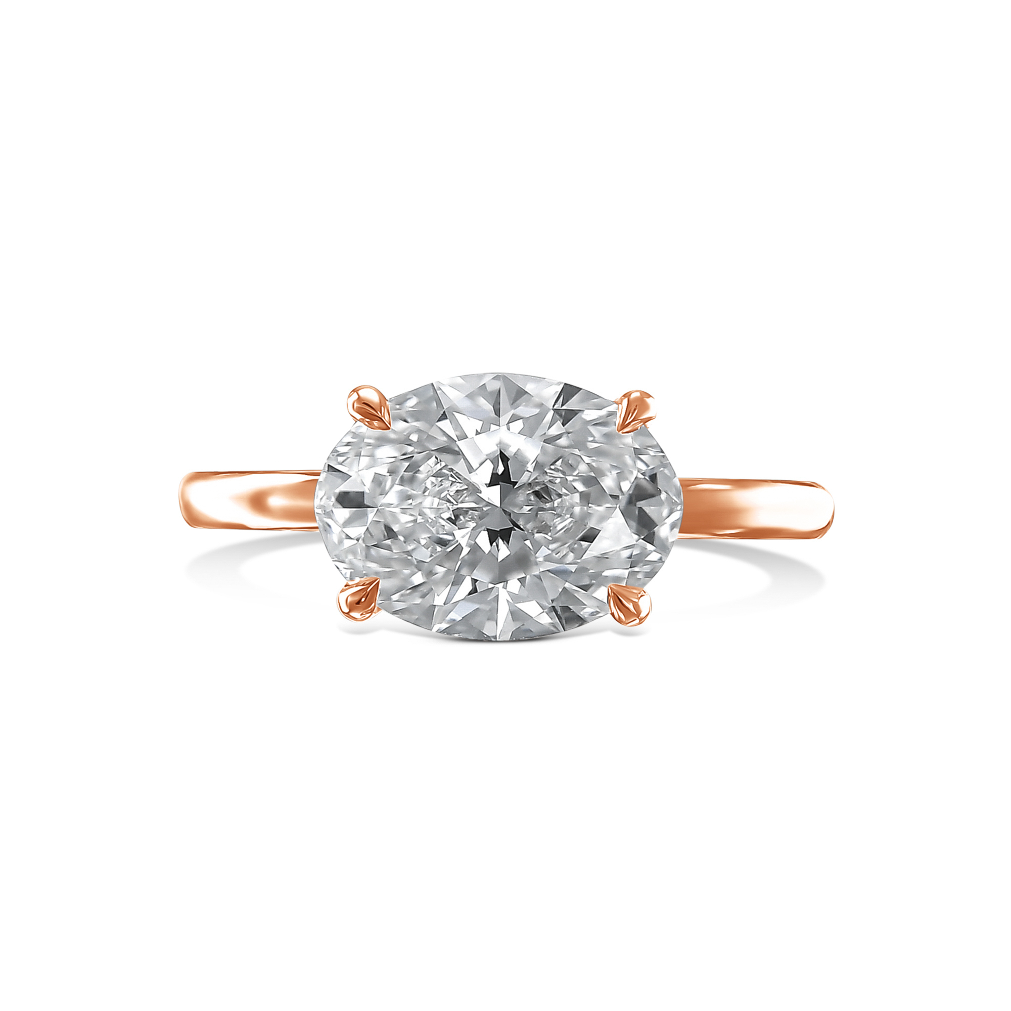 715: White Gold 14K VIR-3-EVVS2-Oval-LG