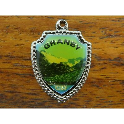 Vintage sterling silver GRANBY COLORADO STATE  TRAVEL SHIELD charm 50-26