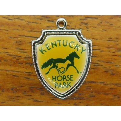 Vintage sterling silver KENTUCKY STATE HORSE PARK TRAVEL SHIELD charm 51-20