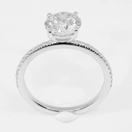 Carat 14K White Gold Solitaire with G / VS2 Diamonds