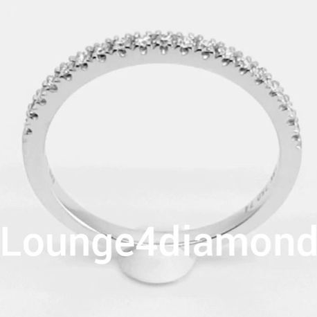 0.19 Carat 18K White Gold MICROPAVE Diamond Band with 19 F / VS Diamonds