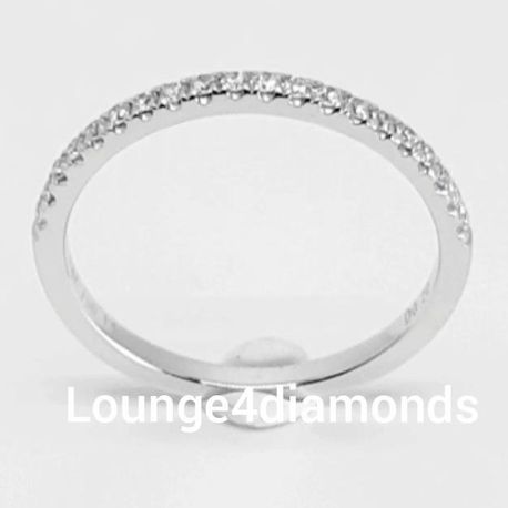 0.2 Carat 18K White Gold MICROPAVE Diamond Band with 20 F / VS Diamonds