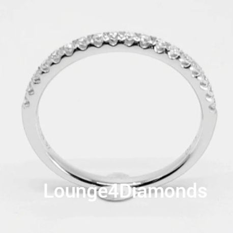 0.22 Carat 18K White Gold MICROPAVE Diamond Band with 18 F / VS1 Diamonds