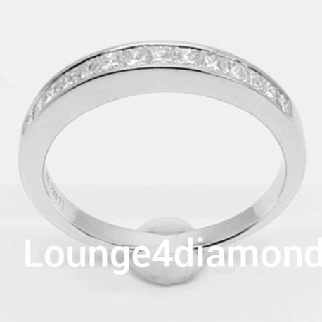 0.4 Carat 18K White Gold CHANNEL SET Diamond Band with 14 F / VS Diamonds