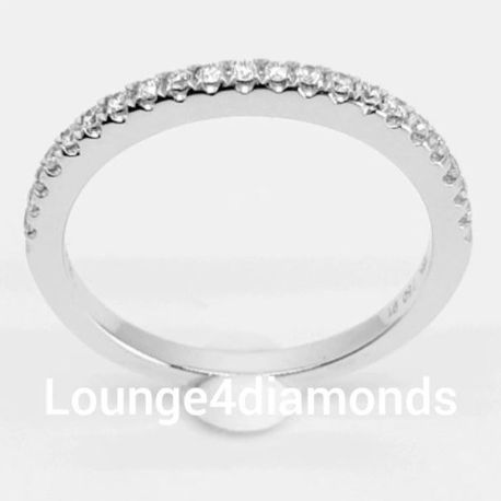 0.2 Carat 18K White Gold MICROPAVE Diamond Band with 21 F / VS Diamonds