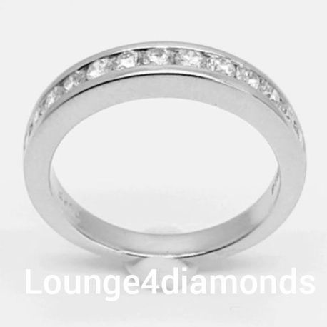 0.52 Carat 950 Platinum CHANNEL SET Diamond Band with 13 F / VS Diamonds