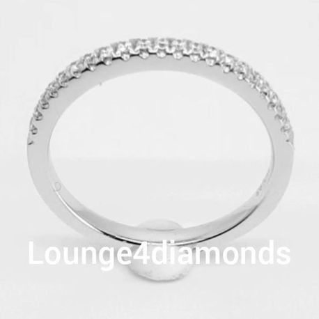 0.17 Carat 18K White Gold MICROPAVE Diamond Band with 21 F / VS Diamonds