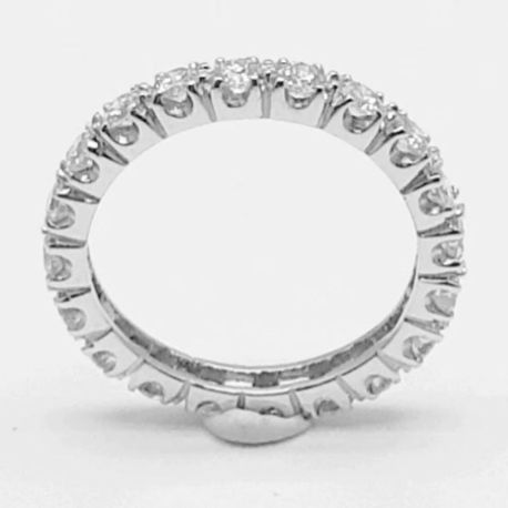 1.84 Carat 18K White Gold ETERNITY MICROPAVE Eternity Band with 22 G / VS Diamonds