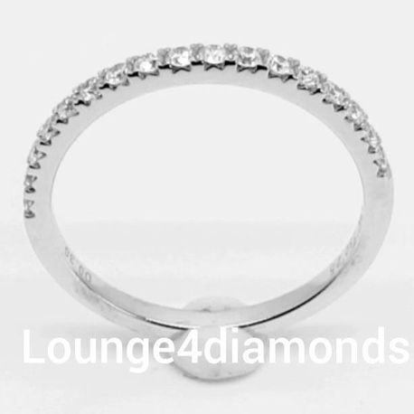 0.3 Carat 18K White Gold MICROPAVE Diamond Band with 17 F / VS Diamonds