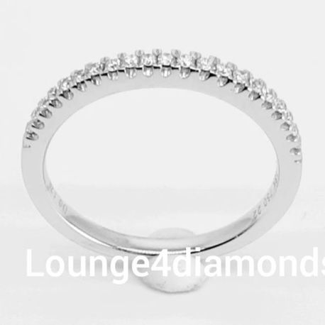 0.17 Carat 18K White Gold MICROPAVE Diamond Band with 21 G / VS Diamonds