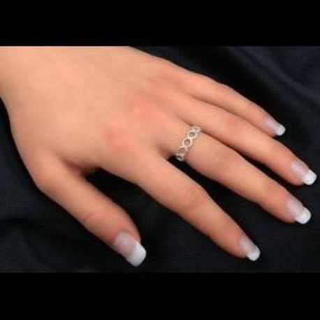 925 Sterling Silver Ring Size 5.5 Fashion Band Woman Gift Present Ladies Jewelry