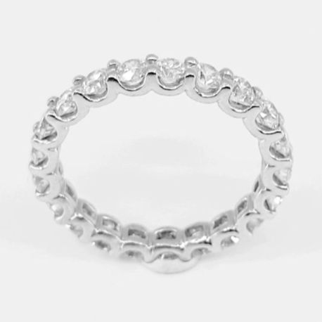 2.27 Carat 950 Platinum U_TERNITY Eternity Band with 21 F / VS Diamonds