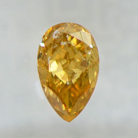 Pear Shape Diamond Fancy Brown Yellow Color Loose 0.50 Carat SI1 IGI Certificate