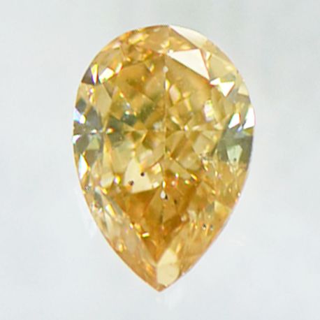 Pear Shape Diamond Fancy Brown Yellow Color Loose 0.51 Carat SI2 IGI Certificate