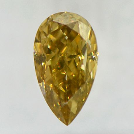 Pear Cut Diamond Natural Fancy Brown Color Loose 0.52 Carat VS1 IGI Certificate