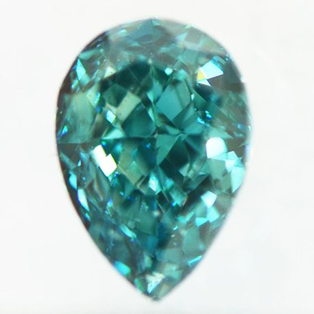 Pear Shape Diamond Fancy Green Blue 1.10 Carat SI1 IGI Certified