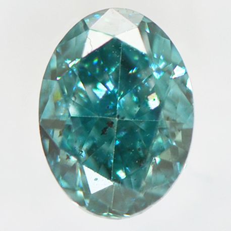 Oval Diamond Fancy Blue Color Loose 0.51 Carat SI1 IGI Certificate