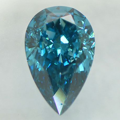 Pear Shape Diamond Fancy Blue Color SI2 Enhanced Loose 1.08 Carat IGI Certified