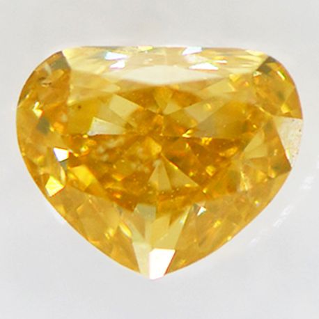Heart Cut Diamond Fancy Brown Yellow 0.58 Carat VS2 IGI Certificate