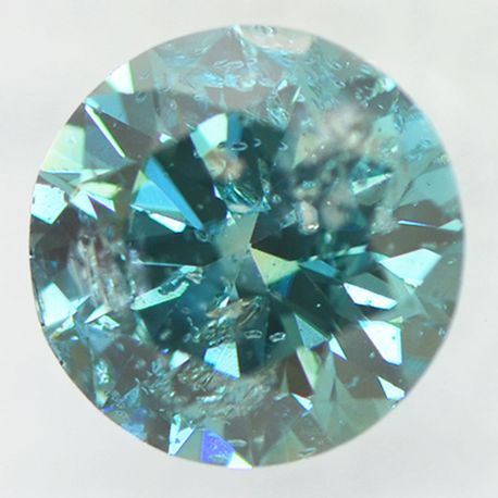 Round Shape Diamond Fancy Blue Greenish Color 1.39 Carat I1 IGI Certified