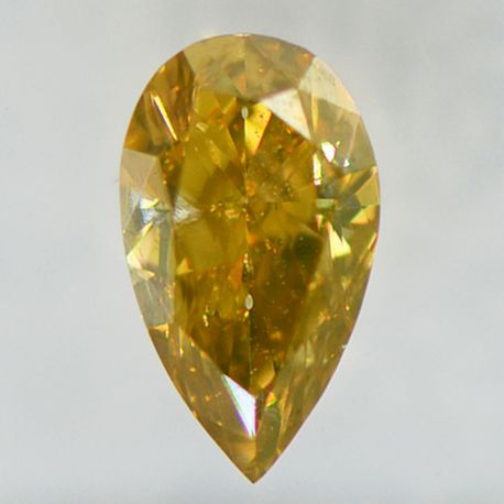 Pear Shape Diamond Natural Fancy Brown Loose Real 0.52 Carat SI1 IGI Certificate