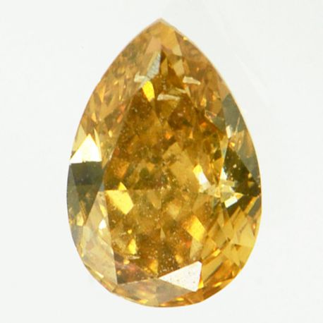 Pear Shape Diamond Natural Fancy Orange Color 0.31 Carat VS2