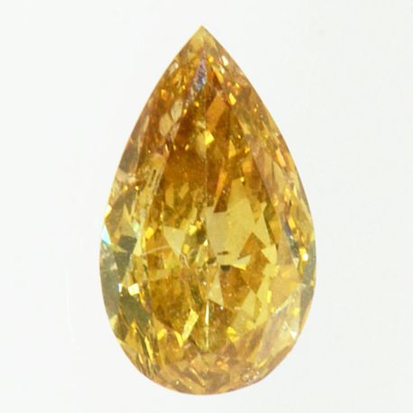 Pear Shape Diamond Natural Fancy Orange 0.60 Carat SI1