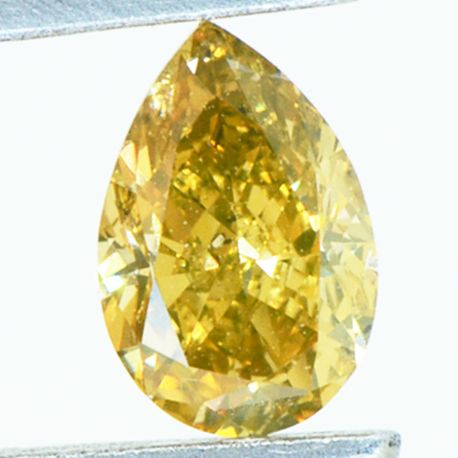 Pear Shape Diamond Natural Fancy Orange 0.53 Carat VS2