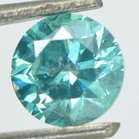 1 Carat Diamond Loose Round Shape Fancy Turquoise SI2