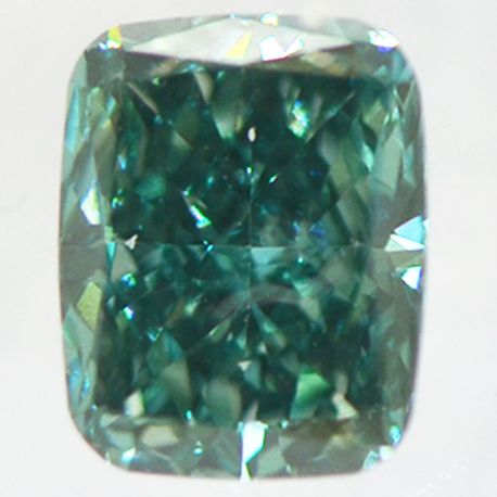 Cushion Diamond Fancy Greenish Blue 0.58 Carat SI1 IGI Certified