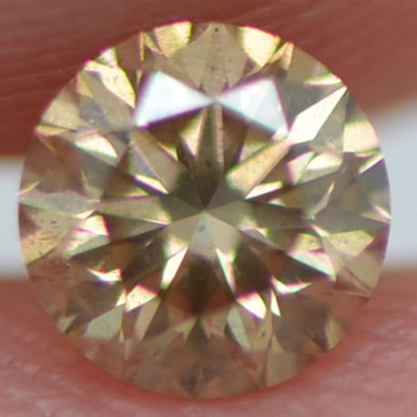 Round Diamond Fancy Yellowish Brown GIA Certified 0.44 Carat