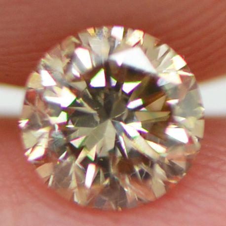 Round Cut Diamond Fancy Brown Color Loose 0.53 Carat VS2