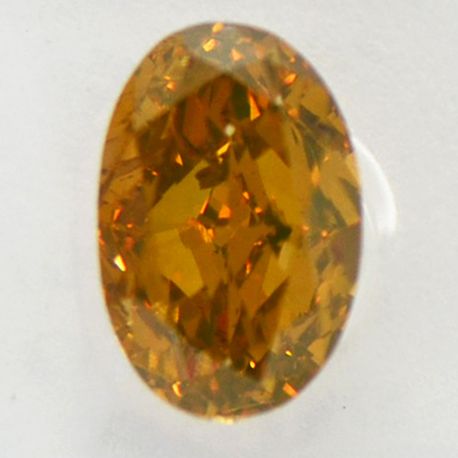 Loose Oval Diamond Fancy Orange Brown 0.99 Carat SI2 IGI Certified