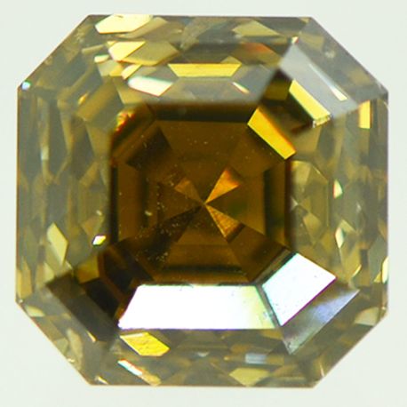 Asscher Diamond Fancy Brown Color VS2 Certified 2.08 Carat