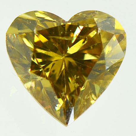 Heart Diamond Fancy Brownish Yellow Color 1 Carat SI1